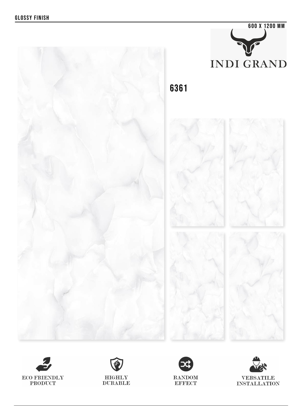Керамогранит glossy №4 , 60х120, 6361