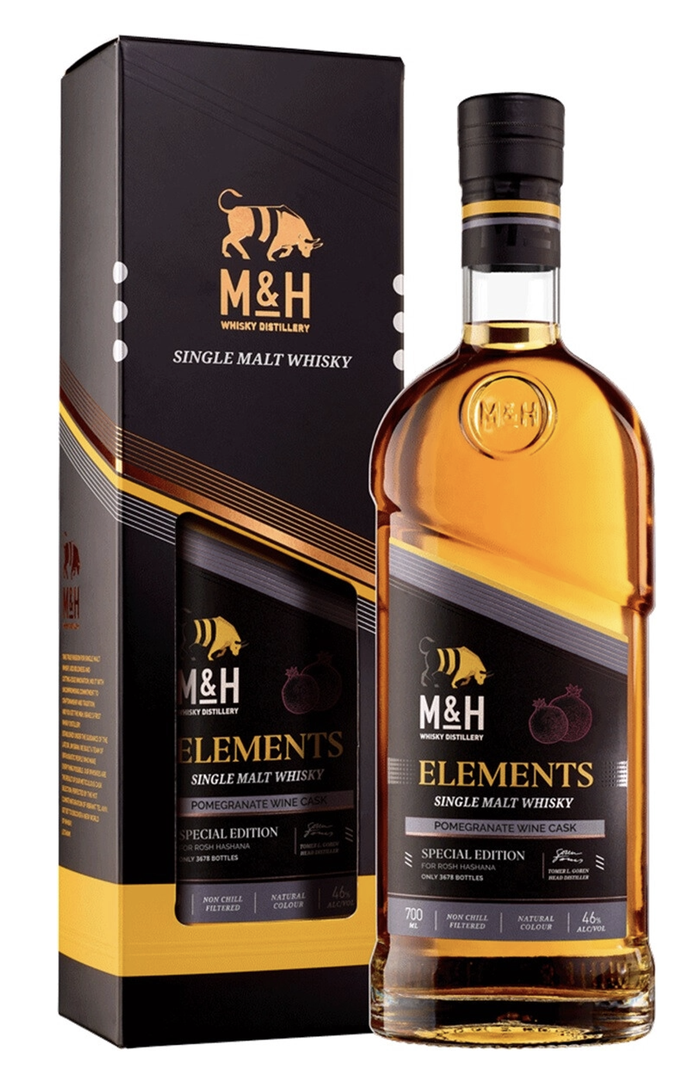 Виски M&H Elements Pomegranate Wine, 0.7 л.