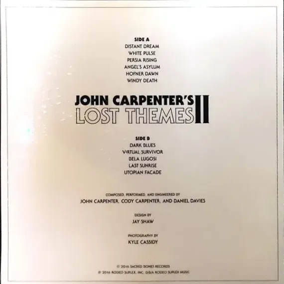 John Carpenter – Lost Themes II Сloured LP