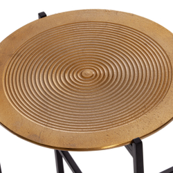 Столик кофейный Secret De Maison BLOOM ( mod. 11873-B ) алюминиевый сплав, 46*46*51 см, черный/античная медь