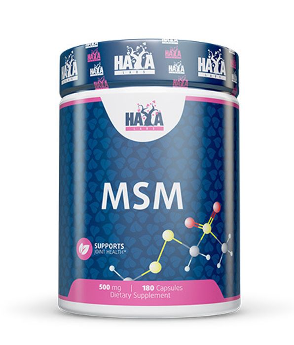 МСМ 500 мг, MSM 500 mg, Haya Labs, 180 капсул