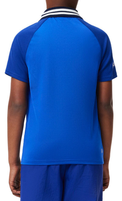 Футболка для мальчика теннисная Lacoste Sport X Daniil Medvedev Jersey Polo Shirt - blue/navy blue