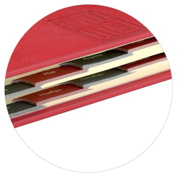 Ежедневник датированный 2026 ESCALADA, #ДУМАЙ КАК МИЛЛИАРДЕР, А6+, 176 л., арт. 70293/ 20 ТИВОЛИ ГЛОСС КРАСНЫЙ (кожзам: 126x174 мм, твёрдый переплёт, запаянный край, материал обложки: искусственная кожа "Тиволи глосс"; декор: блинтовое тиснение; спос