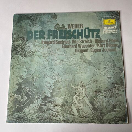 Винтажная виниловая пластинка Weber, Irmgard Seefried, Rita Streich, Richard Holm, Eugen Jochum Der Freischutz Волный Стрелок Опера (Германия 1975)