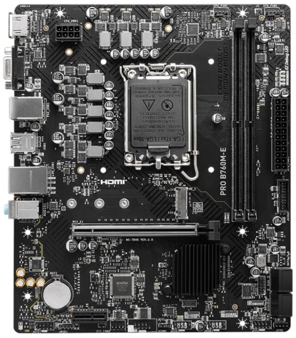 Материнская плата mATX MSI PRO B760M-E