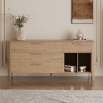 Тумба Type oak 4 ящика 2 полки ширина 180 см (натуральный дуб)