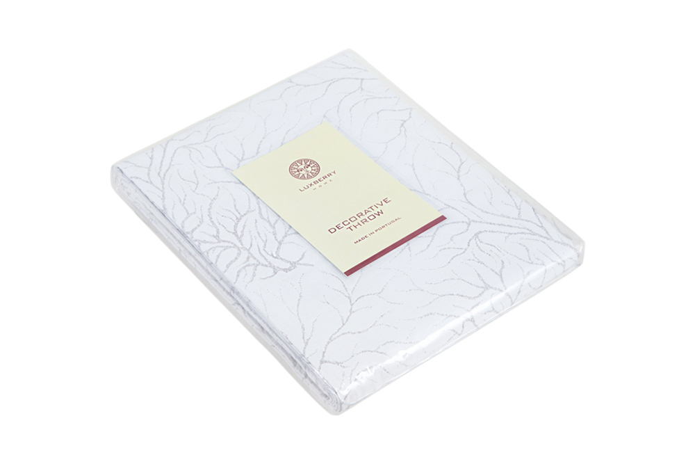 Покрывало 200x220 Luxberry Coral бело-серое