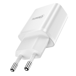 Зарядное устройство FUMIKO CH06 1USB 2.1А c кабелем Type-C белое