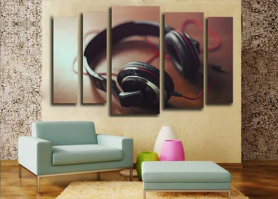 Модульная картина "Наушники"
