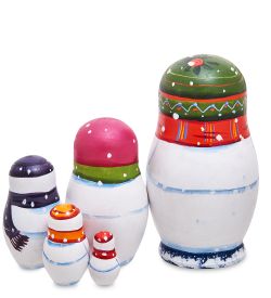 Народные промыслы МР-13/ 6-A Матрешка 5м «Снеговик»