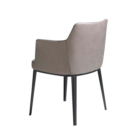 Стул 4112/A209 серый тканевый с черной стальной конструкцией Испания