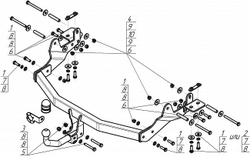 Фаркоп с эл-кой Smart для Hyundai H1, Starex, Grand Starex 2008 - н.в (оцинкованный шар)(паспорт и сертификат в комплекте) 90912-A.Motodor
