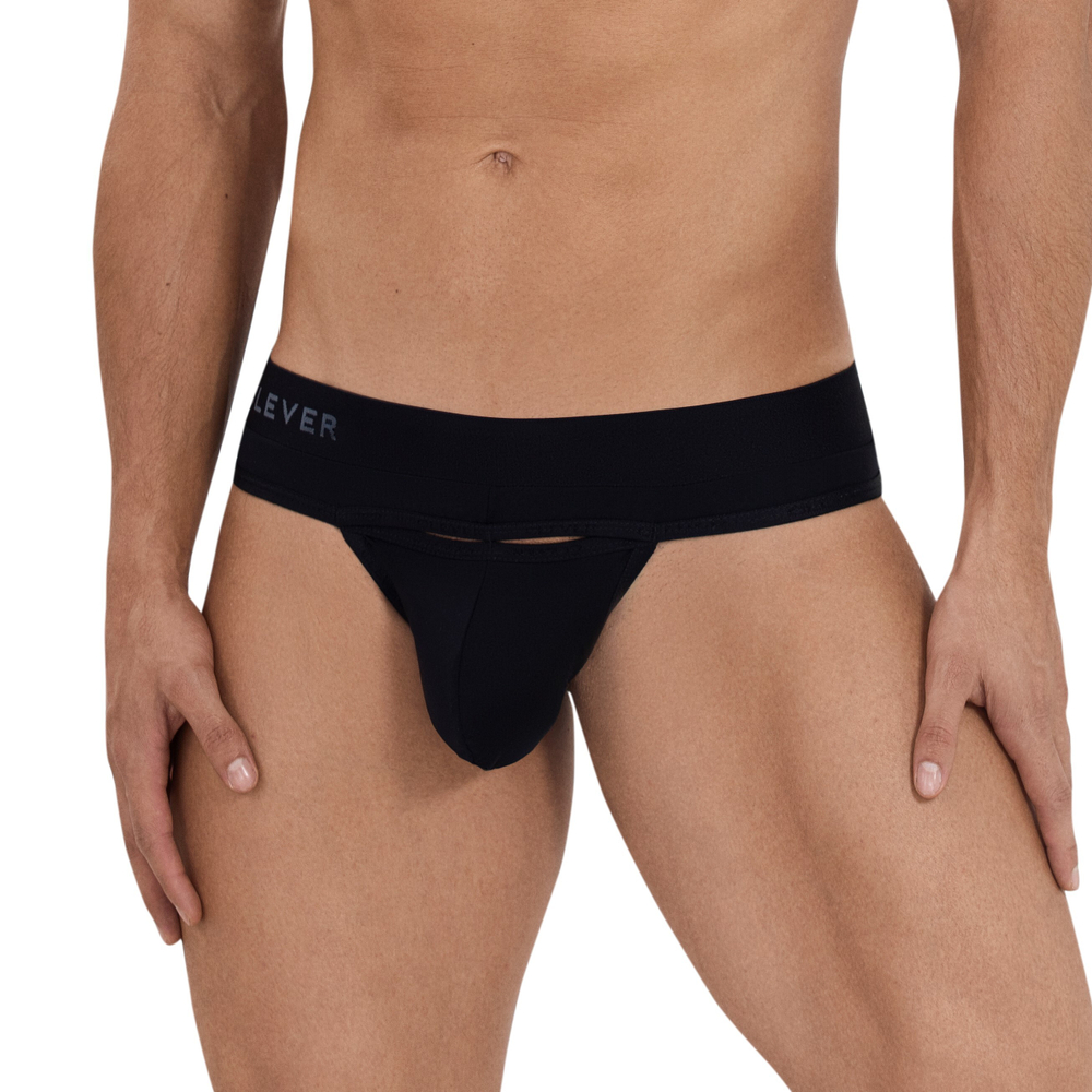 Мужские трусы стринги черные Clever Moda CELESTIAL THONG 114711
