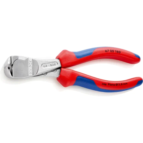 Кусачки торцевые особой мощности хромированные 160 мм Knipex 67 05 160