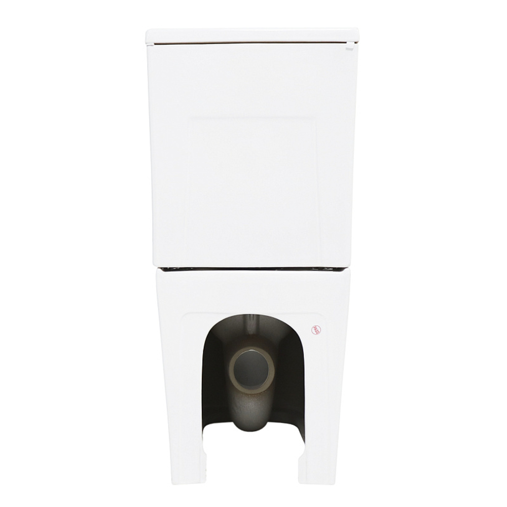 Унитаз напольный Azario Indor безободковый, в комплекте с бачком и сиденьем микролифт, дюропласт 820*630*360 (AZ-T004B-R)