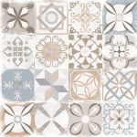 Керамогранит Alma Ceramica GFU6060BTP14R Beton Pro 60x60 микс глазурованный матовый / противоскользящий / карвинг пэчворк / с орнаментом