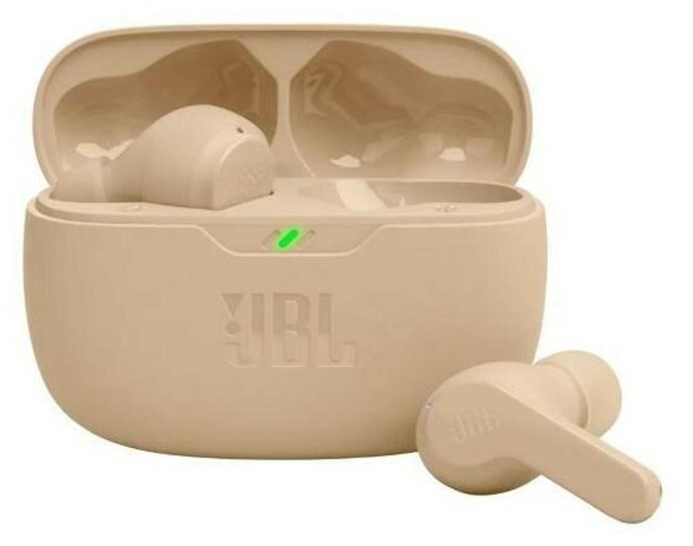 Беспроводные наушники JBL Wave Beam, USB Type-C, бежевый