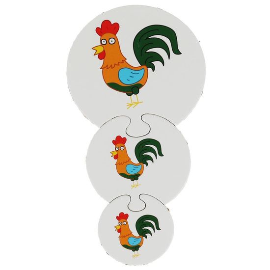 Весёлая ферма. Набор IQ-пазлов Синий Трактор. 120х120х120 мм. Умные игры