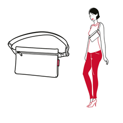 Сумка поясная beltbag flat reflective