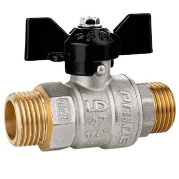 Кран шаровой LD Pride 3/4" НР/НР полнопроходной, бабочка (LD 47.304.20)