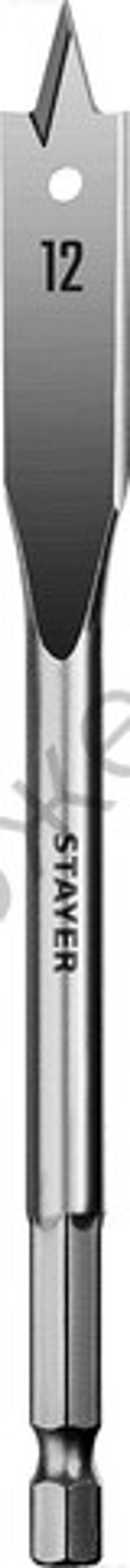 STAYER FLAT 12x152мм, сверло по дереву перовое