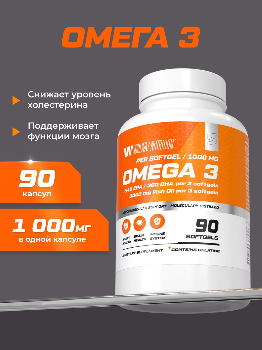 Омега-3 3000 мг 90 шт.