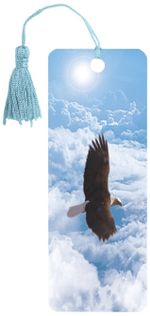 Закладка для книг 3D, BRAUBERG, объемная c движением "Орел", с декоративным шнурком-завязкой, 125750