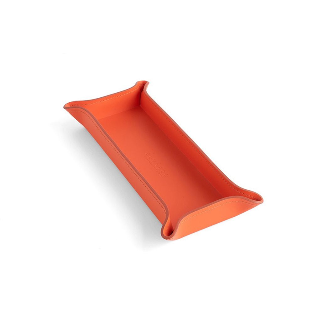 Лоток из двухслойной кожи Cuoietto с металлической вставкой 45*370*155 (TBCMet45-370-155) 3