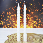 Свечи столовые витые 2шт белые