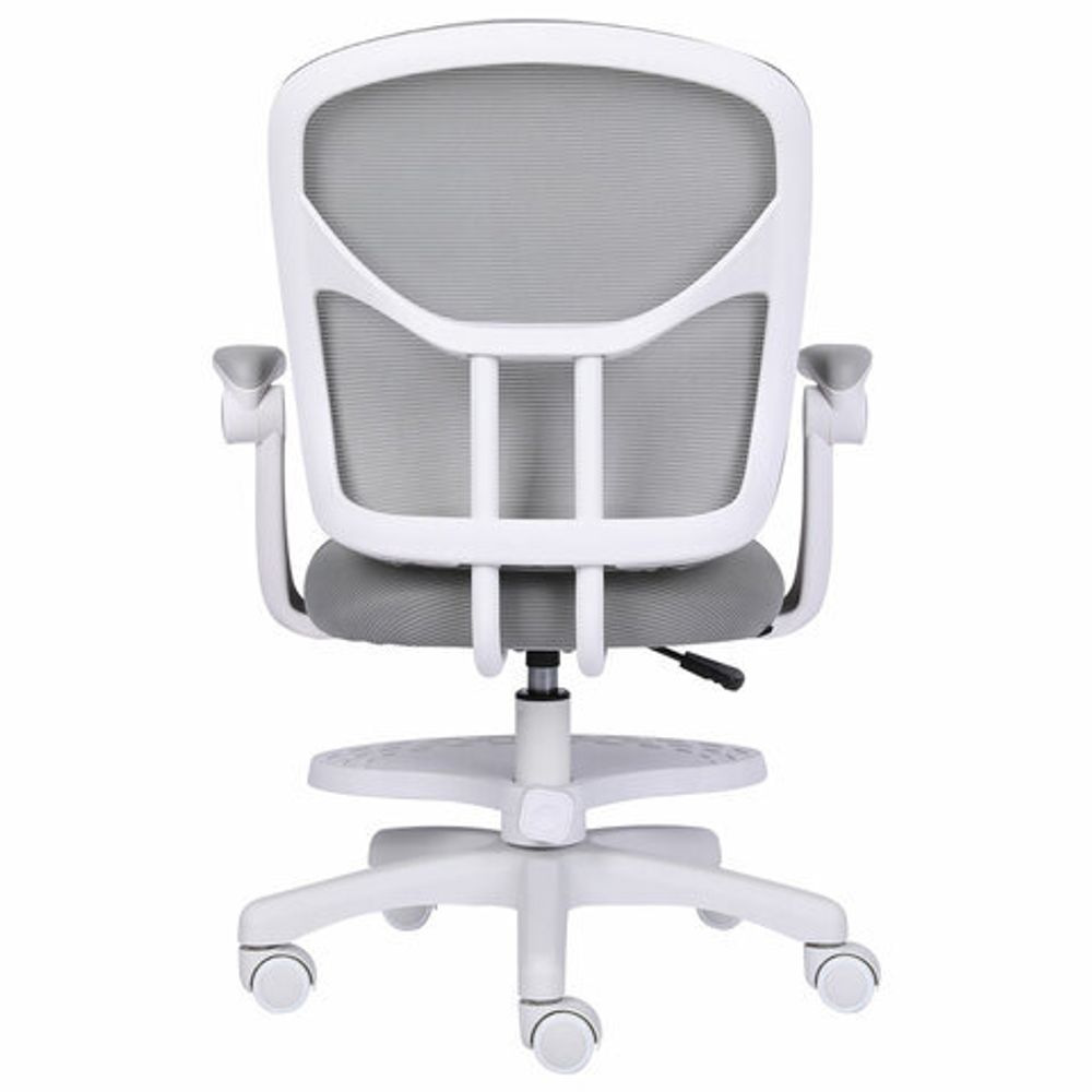 Кресло детское с подставкой для ног BRABIX "Toy MG-205", сетка/ткань TW, серое, 533153