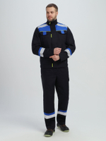 Костюм Бостон (тк.Саржа,320) брюки, т.синий/васильковый