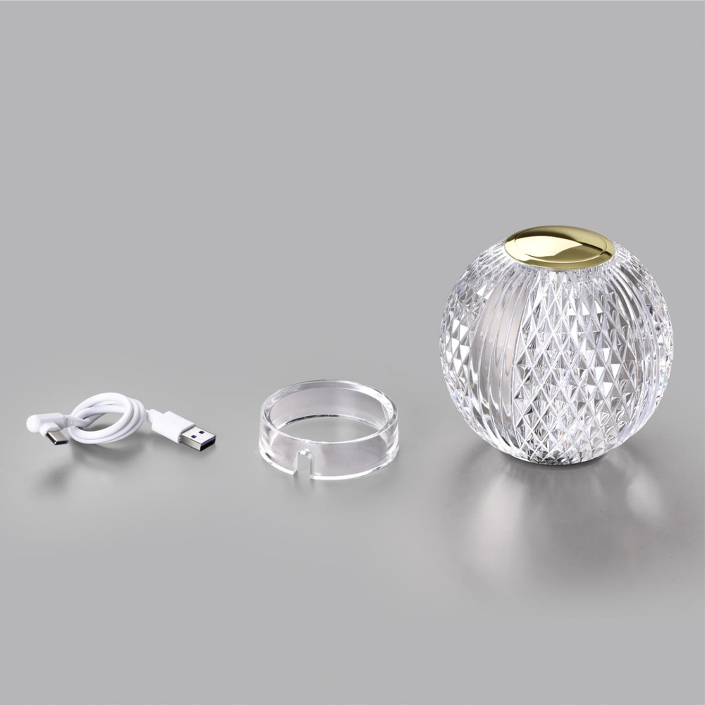 5008/2TL L-VISION ODL24 567 золотой/металл/акрил Настольный светильник LED 2W 4000K 180лм CRYSTAL