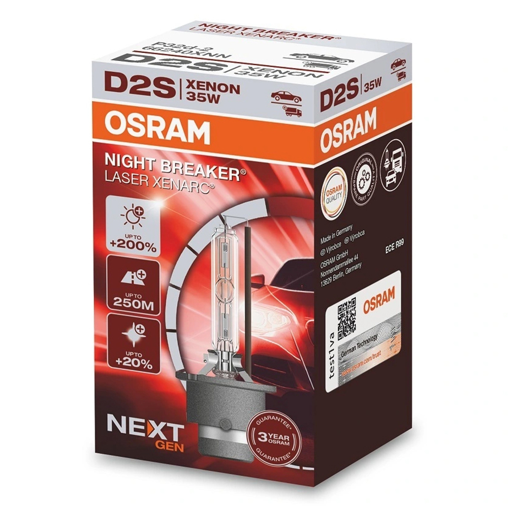 Ксеноновая лампа Osram D2S Night Breaker Laser +200%