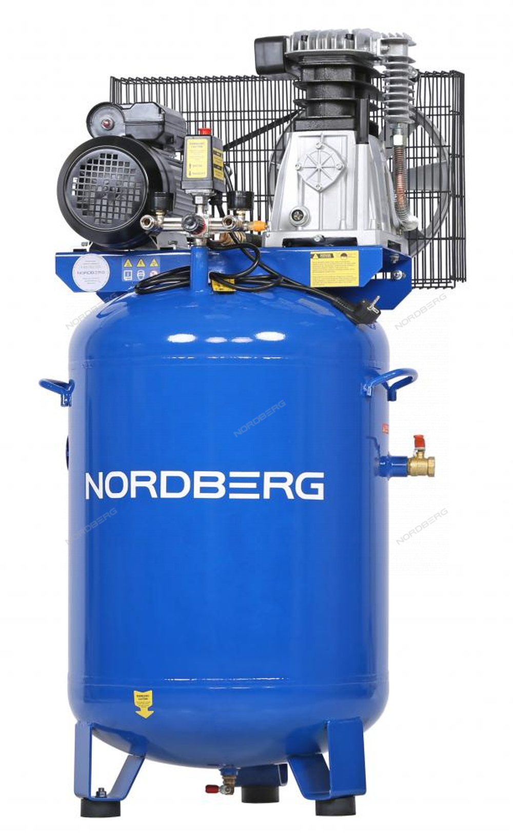 Компрессор вертикальный поршневой с ременной передачей 220 В, ресивер 150 л, 446 л/мин NORDBERG NCEV