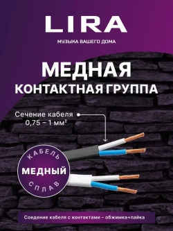 Удлинитель LIRA LRI122W, 2 розетки с заземлением и выключателем, 2xUSB, 1xTypeC, длина 2м, 16А