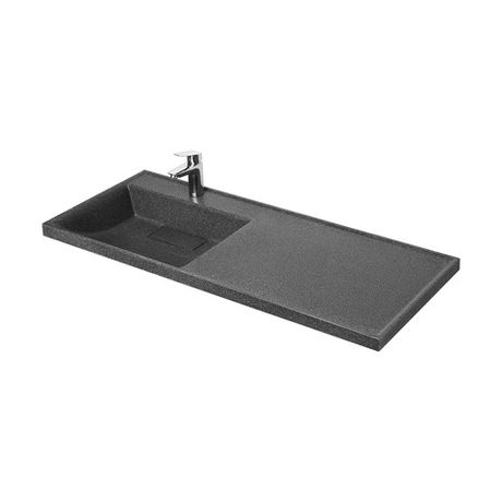 Раковина в ванную из литого мрамора AQUATON Лондри 120 левая