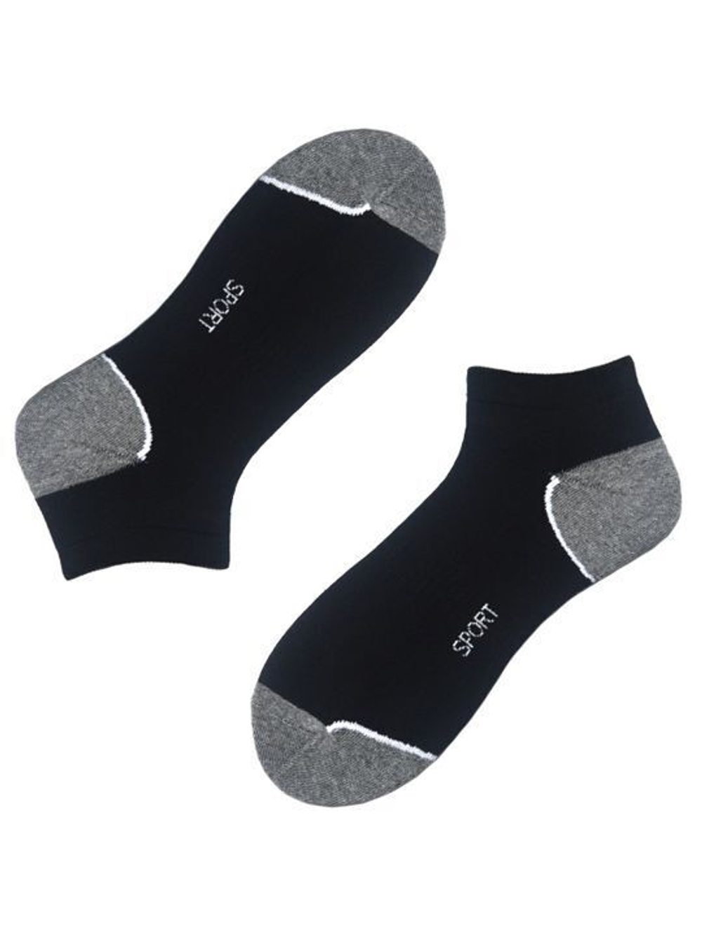 Мужские короткие носки Sneaker Sport - 2 шт. (Размер: 25) (Цвет: серый)