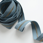 Молния металлическая №5, Серо-голубой, цена за 10 см.