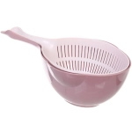 Дуршлаг пластиковый «SEGRETO» 37*20*12см пыльная роза