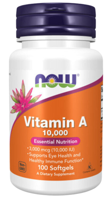 Now Foods Vitamin A 10000 ME 100 softgels, Витамин А