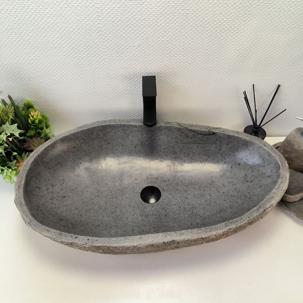 Раковина из речного камня RS-63528 (78*45*15) 0125