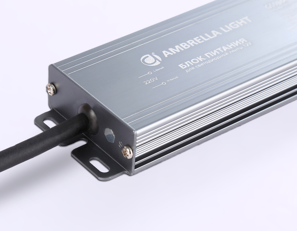 GS9864 блок питания 12V 150W 12.5A IP67 110-220V 220*52*20