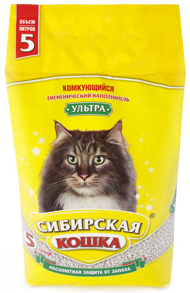 Сибирская кошка Наполнитель УЛЬТРА комкующийся (5 л)