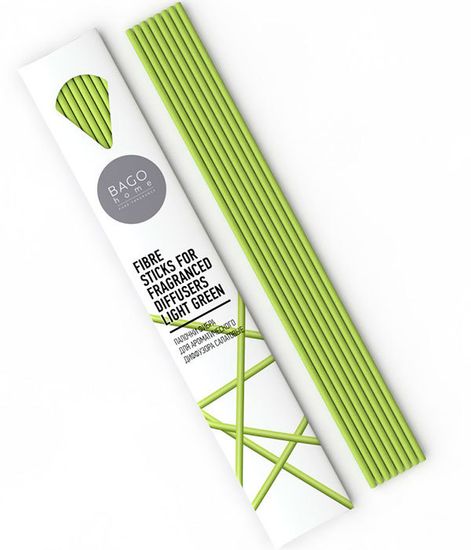 Палочки для ароматического диффузора фибра 23 см салатовые, Bago home