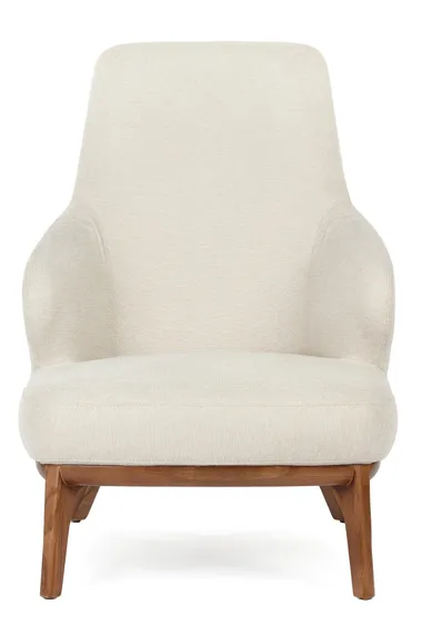 Кресло Malva с высокой спинкой, бежево-серое