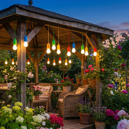 INBLOOM Фонарь садовый 15х5см, 1.1м, 3хААА, 1LED*белый, пластик