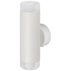 Светильник настенный ЭРА WL50 WH/TR под лампу MR16 GU10 белый/прозрачный | Настенная подсветка