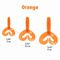 Твистер Helios Credo Double Tail 3,54"/9 см Orange 5шт. (HS-28-024)