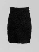 Костюм 6188 плюшевый из кардигана и юбки с золотыми пуговицами