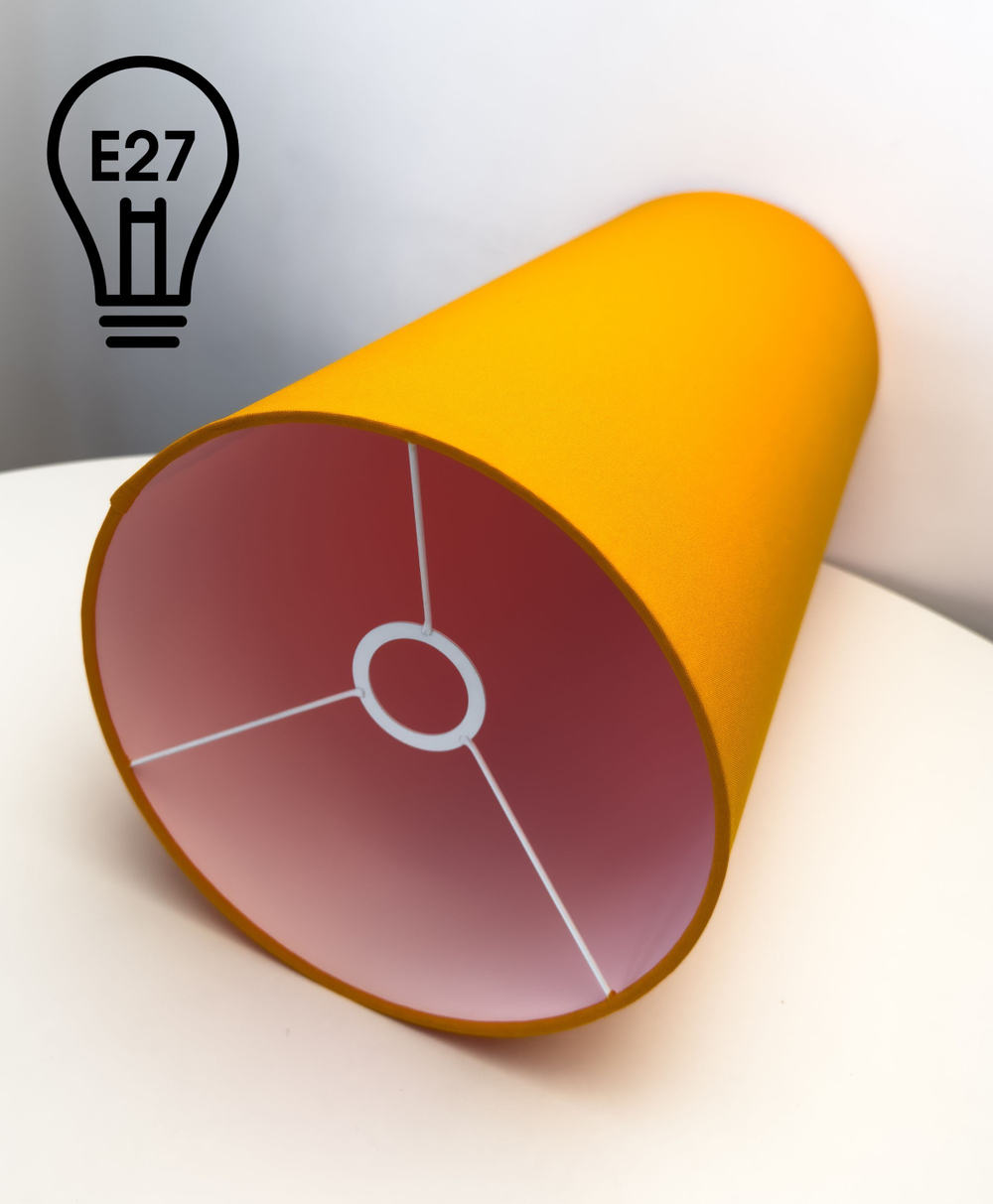Абажур для торшера напольного, для светильника, плафон цилиндр Оранжевый Е27